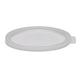 White, Small 1 qt. Lid for Poly Round Containers, 12/PK