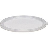 White, Medium 2 and 4 qt. Lid for Poly Round Containers, 12/PK