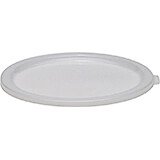 White, Large 6 and 8 qt. Lid for Poly Round Containers, 12/PK