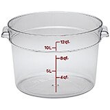 Clear, 12 qt. Camwear Round Food Storage Containers, 6/PK