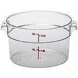 Clear, 2 qt. Camwear Round Food Storage Containers, 12/PK