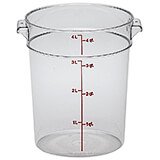Clear, 4 qt. Camwear Round Food Storage Containers, 12/PK