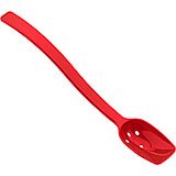 Red, 3/4 Oz 10" Perforated Salad Serving Spoon, Polycarbonate, 12/PK