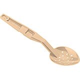 Beige, 11" Perforated Deli Serving Spoon, Polycarbonate, 12/PK