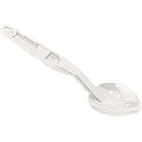 White, 11" Perforated Deli Serving Spoon, Polycarbonate, 12/PK