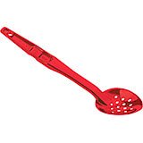Red, 13" Perforated Serving Spoon, Polycarbonate, 12/PK