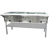 Stainless Steel 4-Well Electric Steam Table, Individually Controlled Wells, 240V
