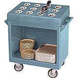 Slate Blue, Tray and Dish Cart with Rack and Cover