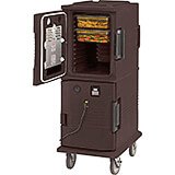Dark Brown, H-Series 2-Compartment Electric Hot Box, 110V