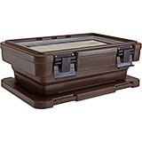 Dark Brown, Ultra Food Carrier S-Series, Stack-and-Store for 6" Deep Pans