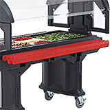Hot Red, Plastic 5 Ft. Tray Rail for Versa Food Bars