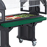 Green, Plastic 5 Ft. Tray Rail for Versa Food Bars