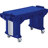 Navy Blue, 6 Ft. Multipurpose Work / Prep Table with Casters