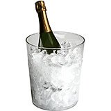 Clear, Polycarbonate Ice Bucket, No Handles