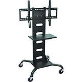 Black, Mobile Flat Screen / LCD/ Plasma TV Stand With Shelf